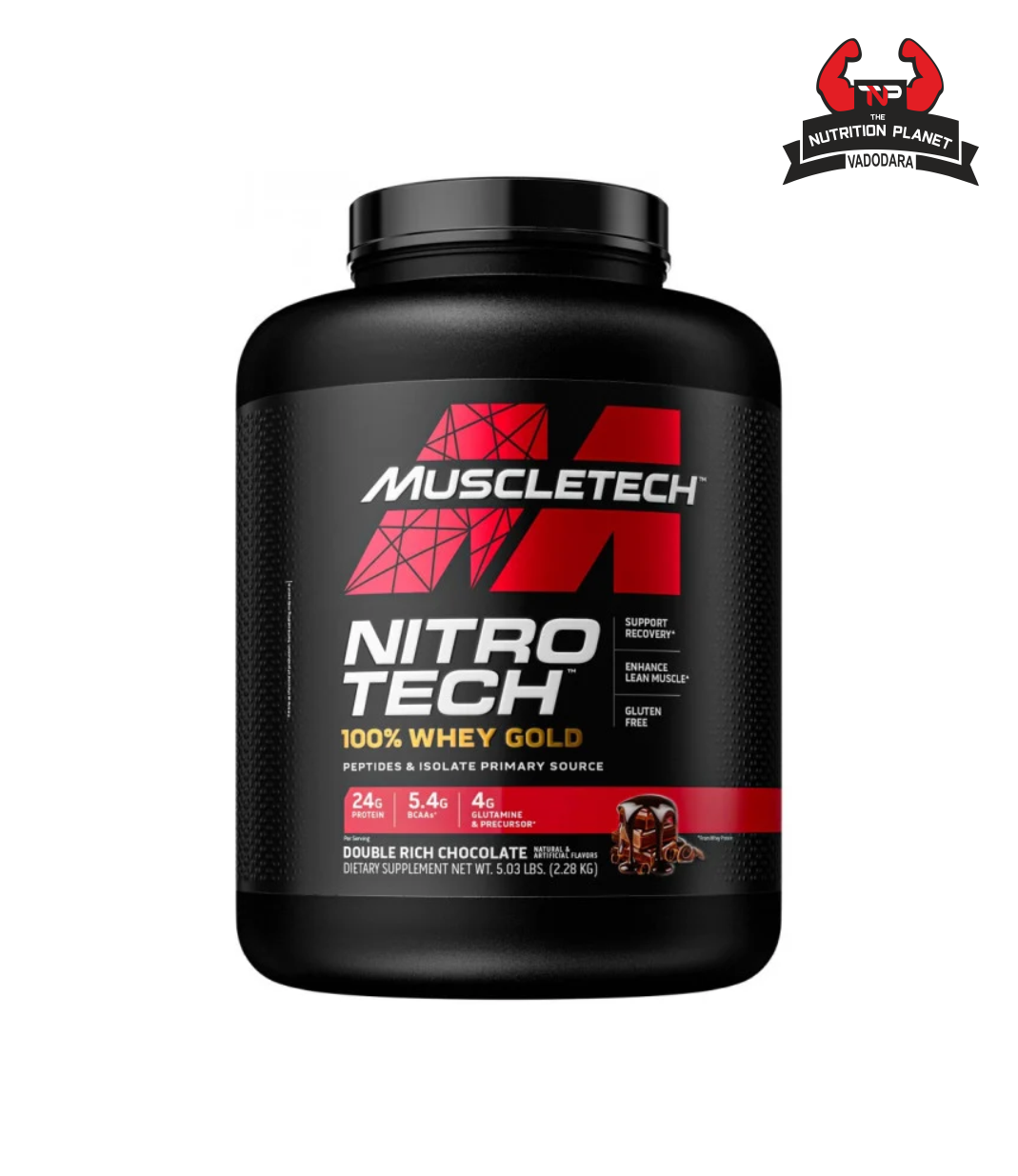 MuscleTech Nitrotech 100% Whey Gold with official authentic tag