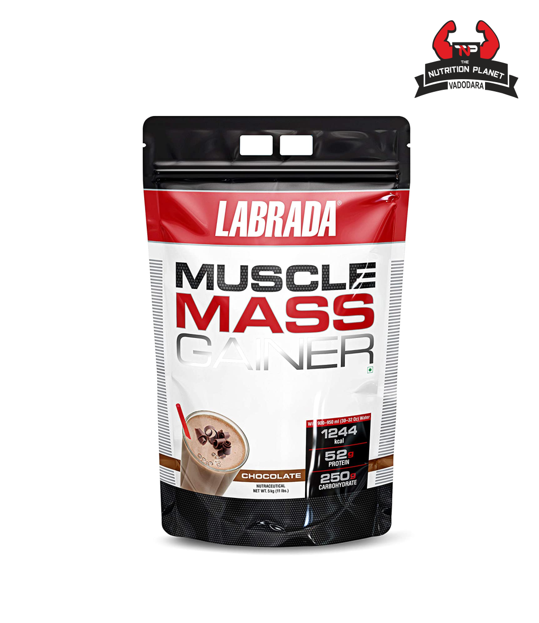 Labrada Muscle Mass Gainer Powder Weight, Post-Workout, 52g Protein, 250g Carbs, 1g Creatine, 500mg L-Carnitine with official authentic tag