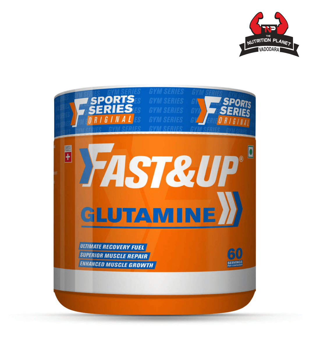 Fast&Up Glutamine (Unflavoured, 2 Month Supply) L-Glutamine For Muscle Building & Performance | Post Workout Recovery & Muscle Growth (300g)