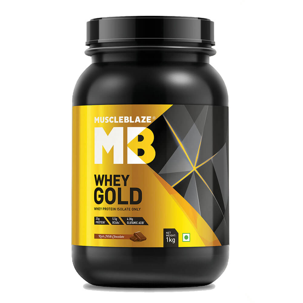 MuscleBlaze Whey Gold Protein( 1kg, Rich Milk Chocolate)