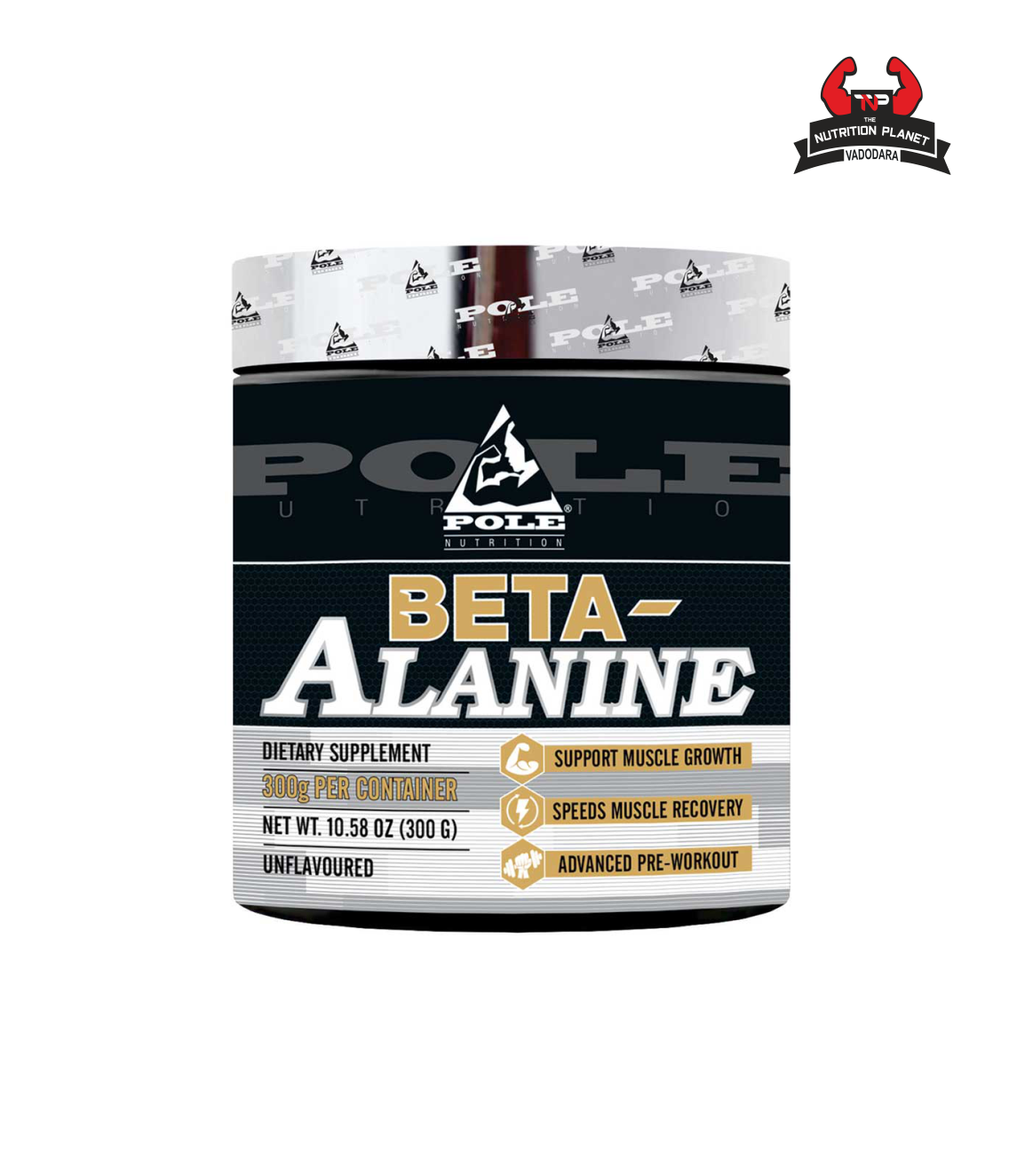 Pole Nutrition Beta Alanine, 0.66 lb, Unflavoured with official Authentic Tag