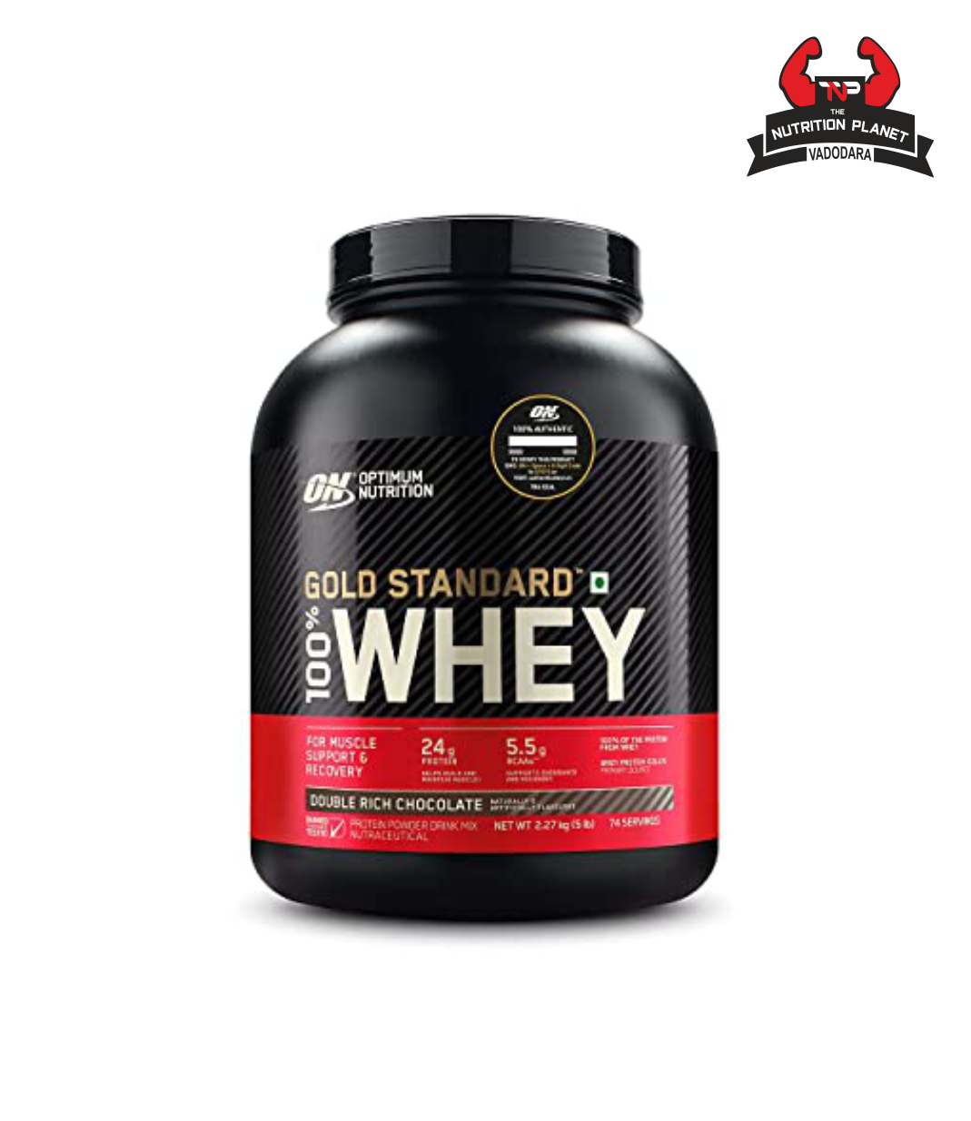 Optimum Nutrition (ON) Gold Standard 100% Whey Protein Powder Double Rich Chocolate - 5Lbs(5Lbs)
